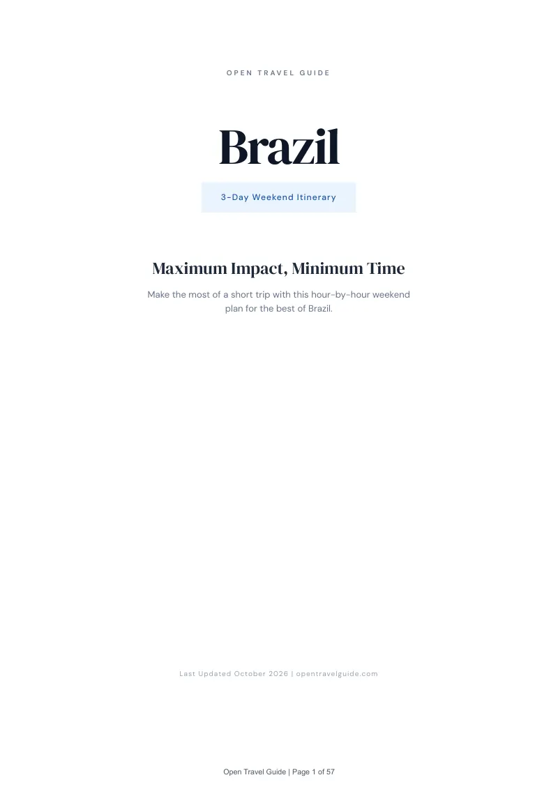 Brazil 3-Day Weekend Itinerary: Cover