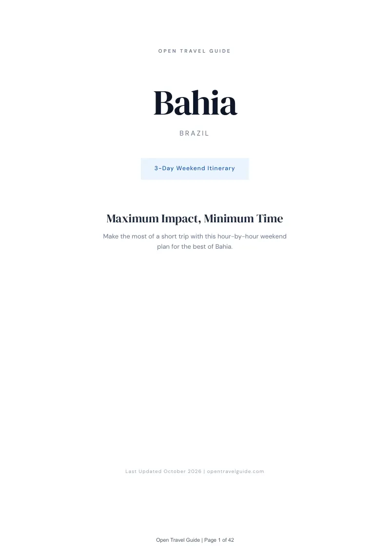 Bahia 3-Day Weekend Itinerary: Cover