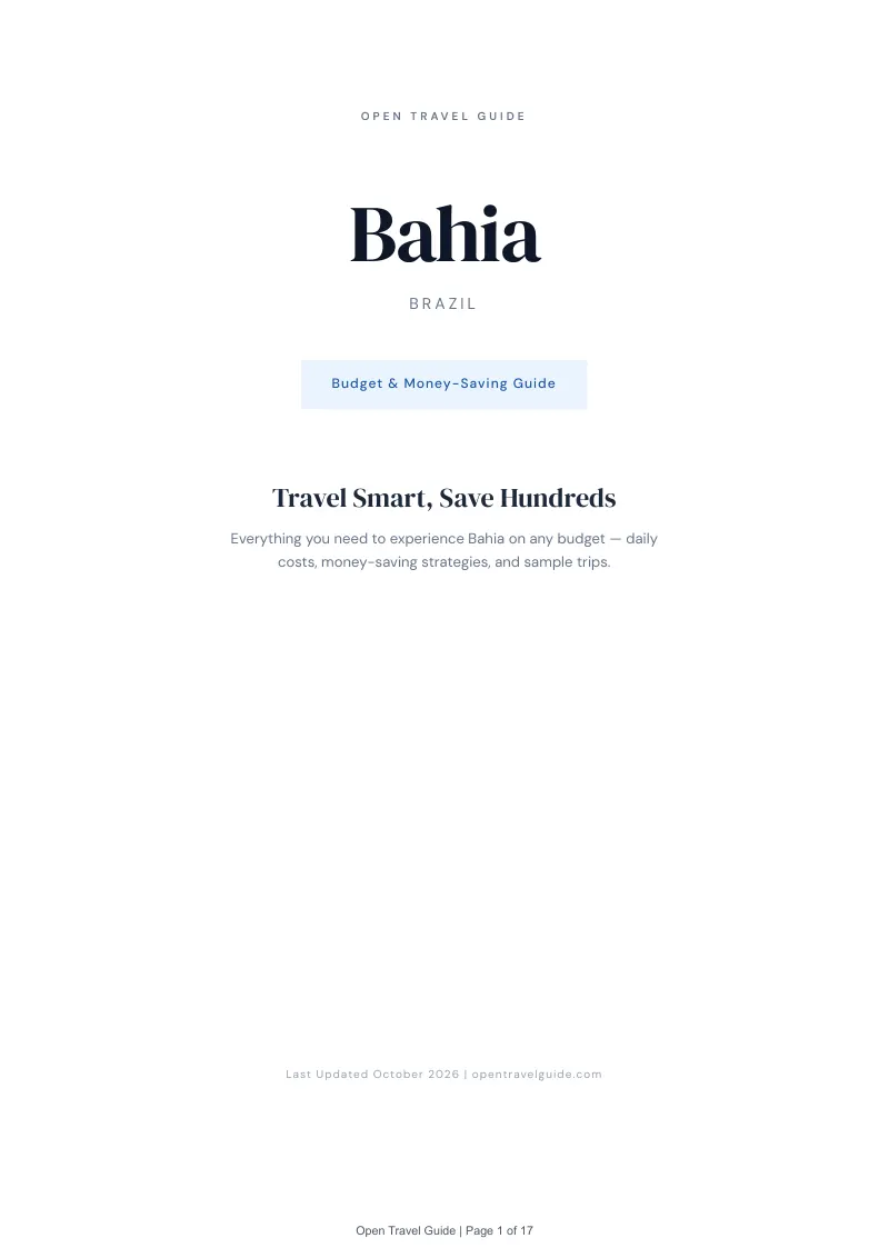 Bahia Budget & Money-Saving Guide: Cover