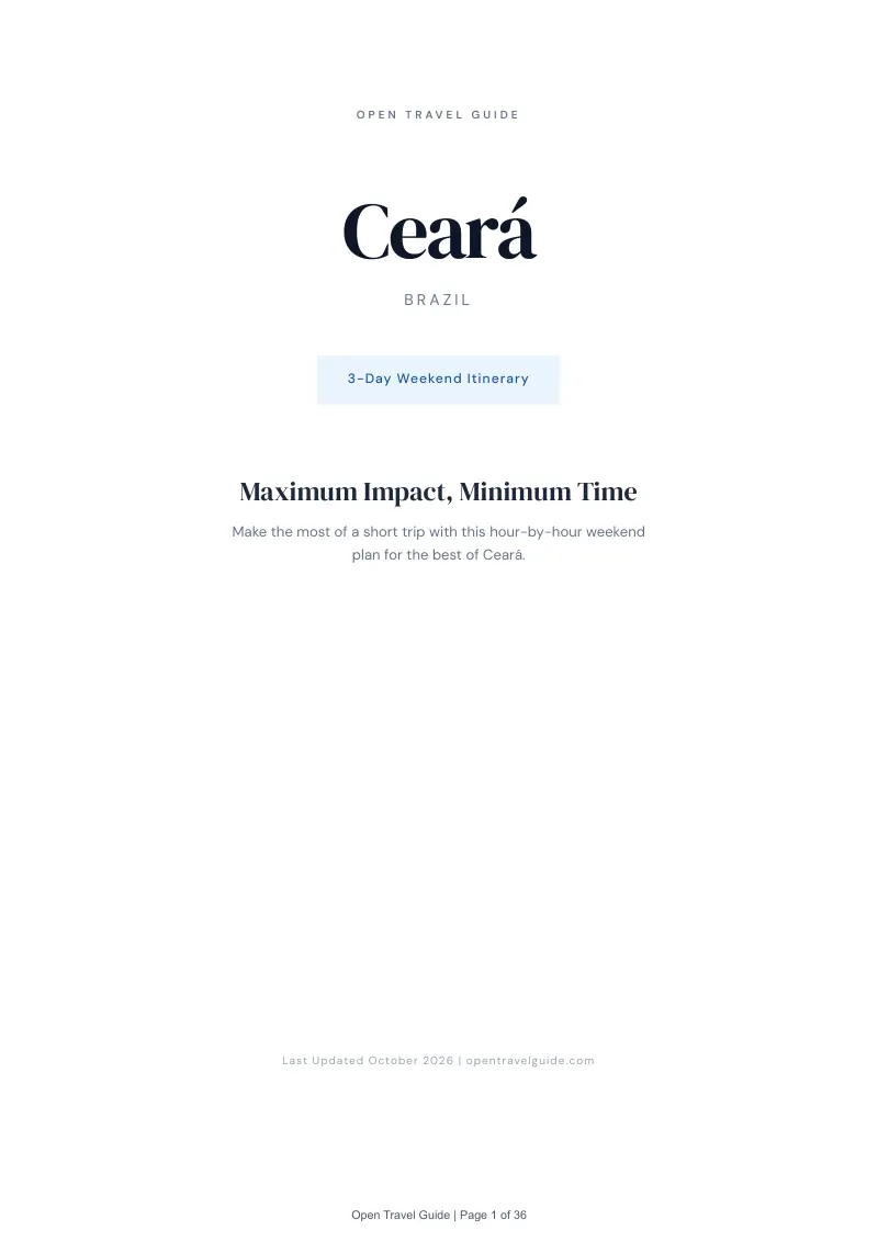 Ceará 3-Day Weekend Itinerary: Cover