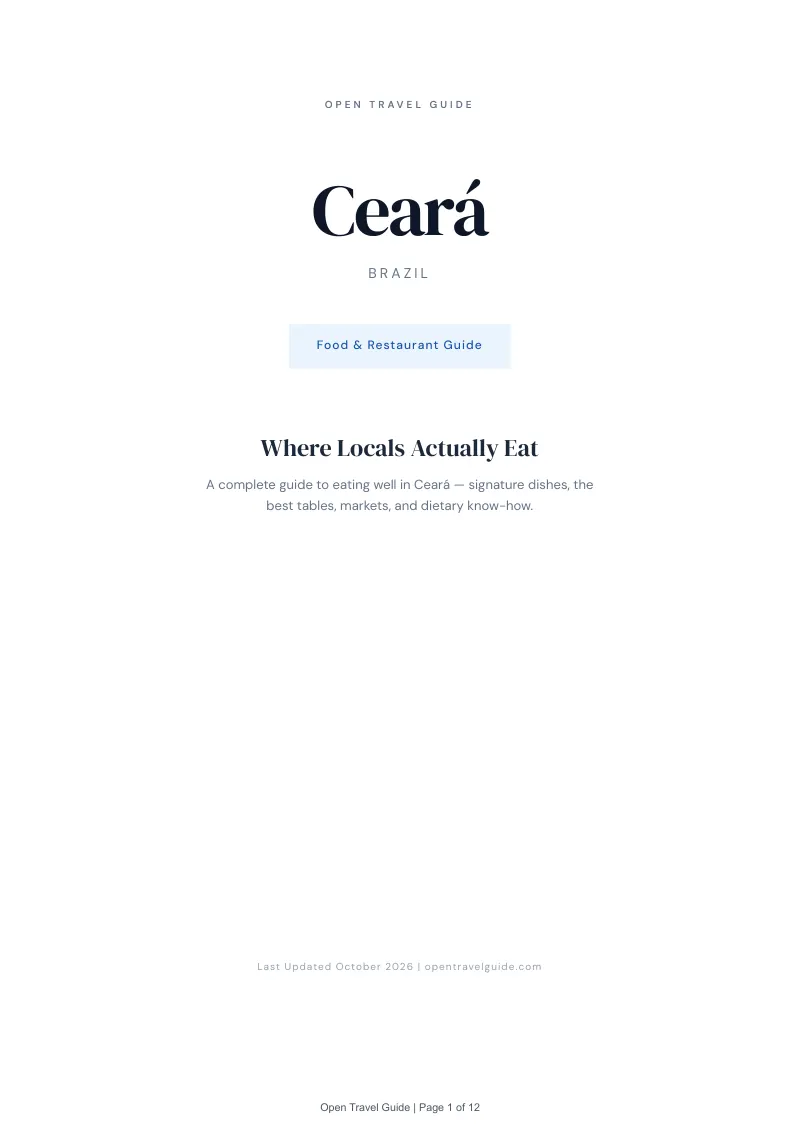 Ceará Food & Restaurant Guide: Cover