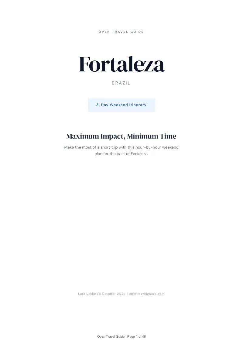 Fortaleza 3-Day Weekend Itinerary: Cover