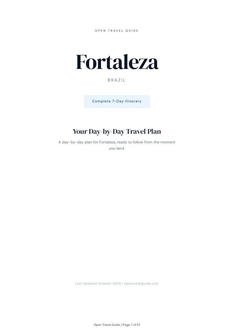 Fortaleza 7-Day Itinerary: Cover