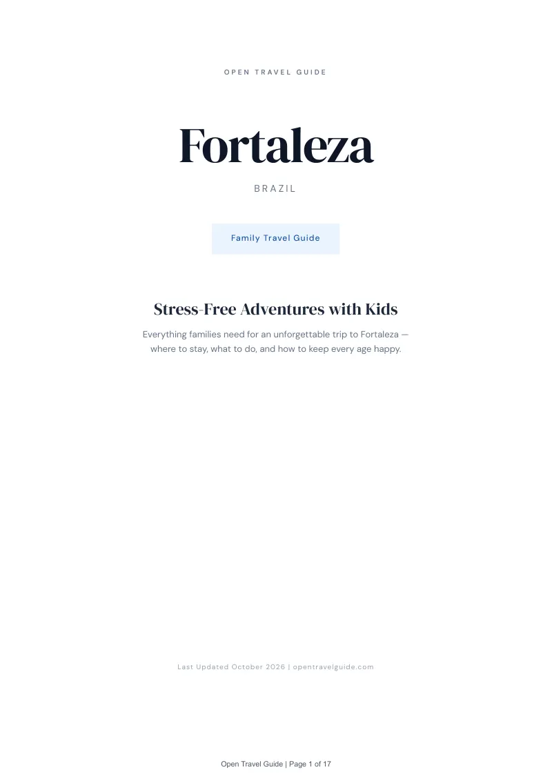 Fortaleza Family Travel Guide: Cover