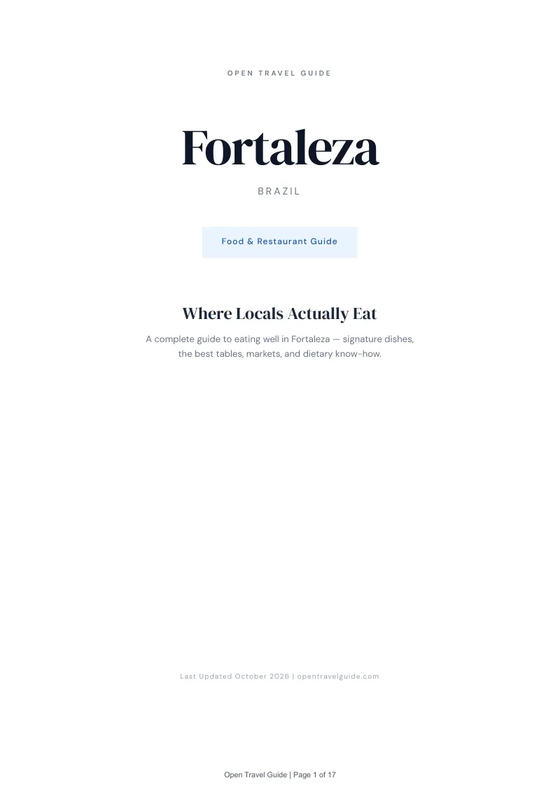 Fortaleza Food & Restaurant Guide: Cover