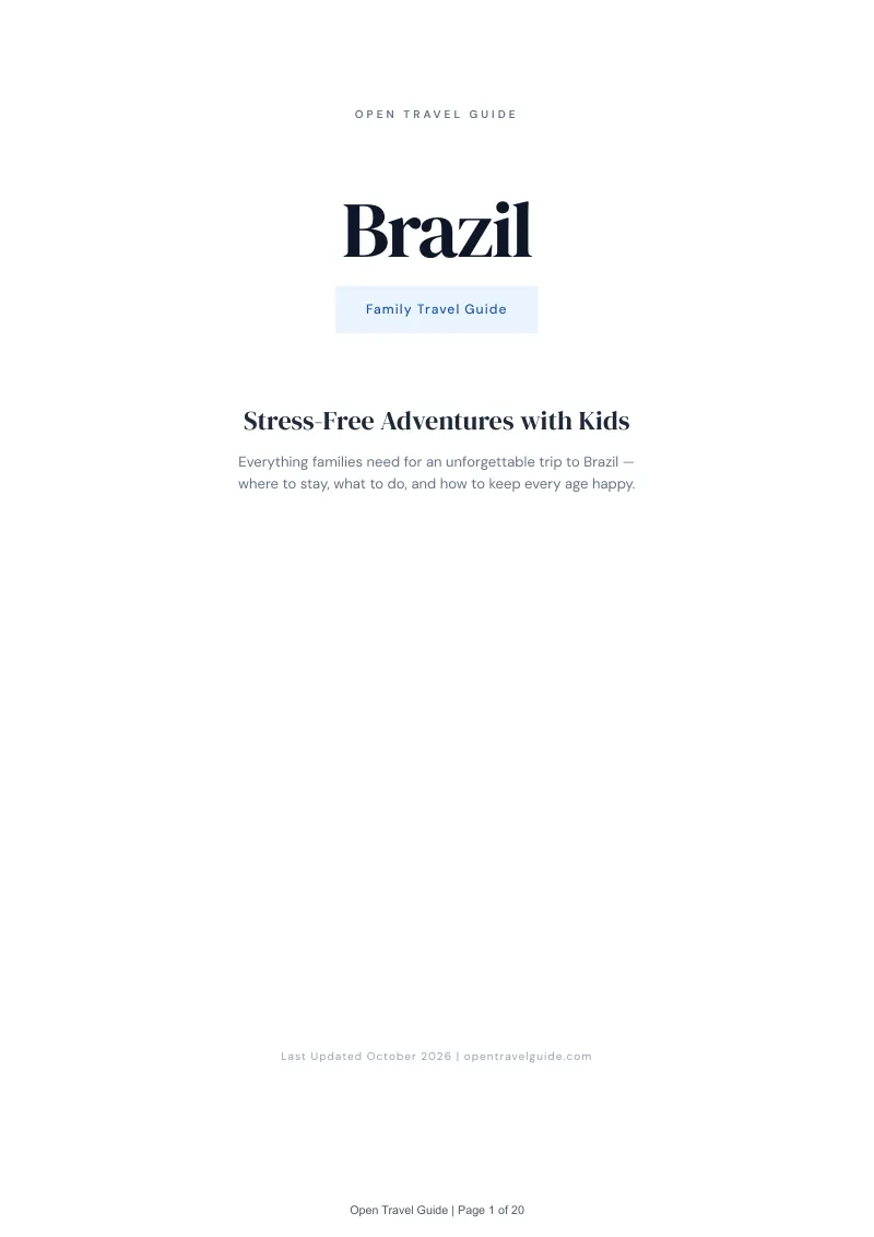 Brazil Family Travel Guide: Cover