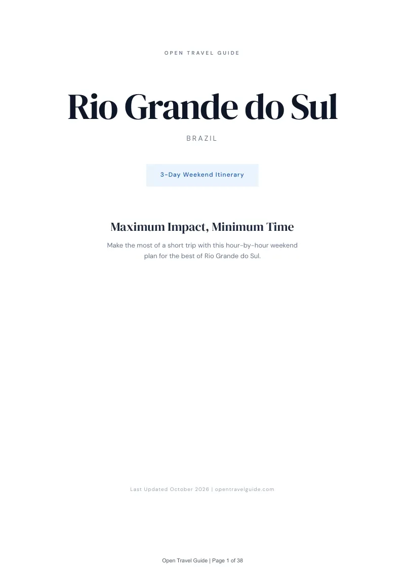 Rio Grande Do Sul 3-Day Weekend Itinerary: Cover