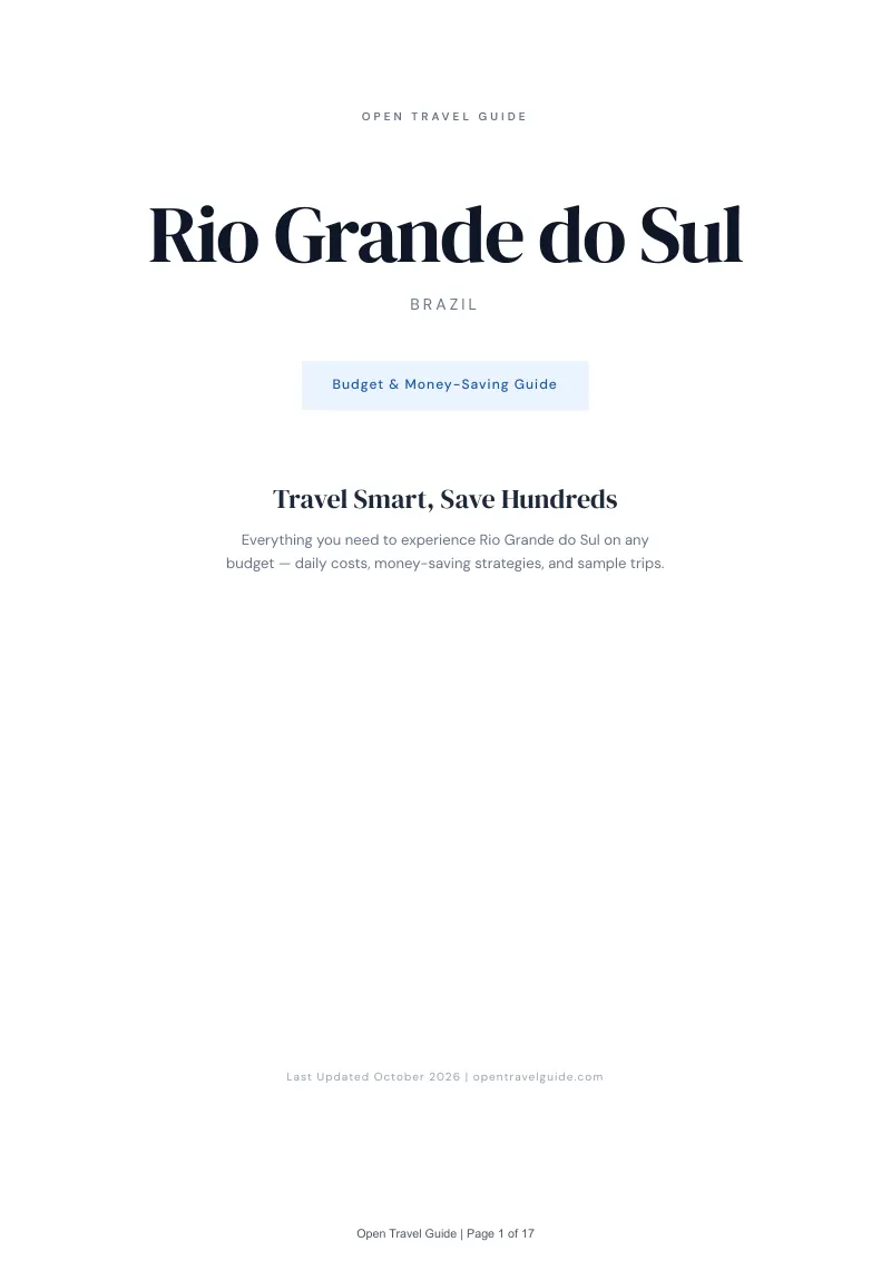 Rio Grande Do Sul Budget & Money-Saving Guide: Cover