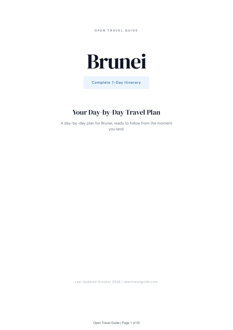 Brunei 7-Day Itinerary: Cover