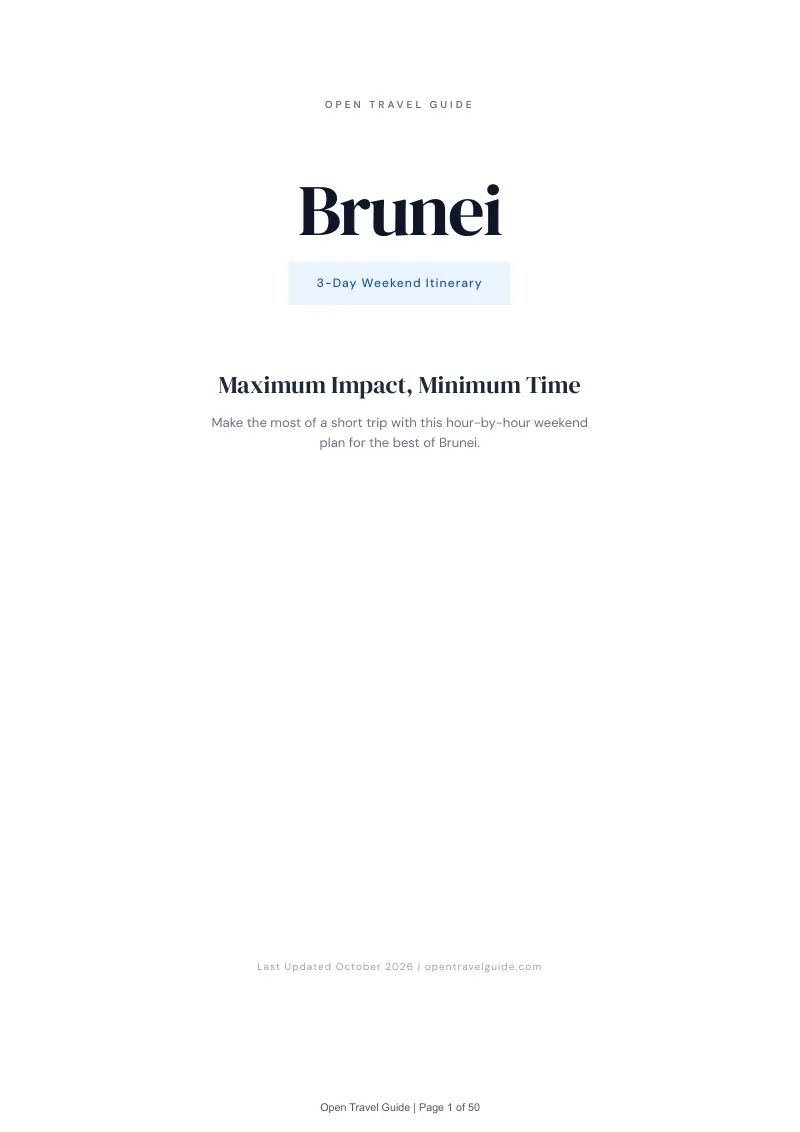 Brunei 3-Day Weekend Itinerary: Cover