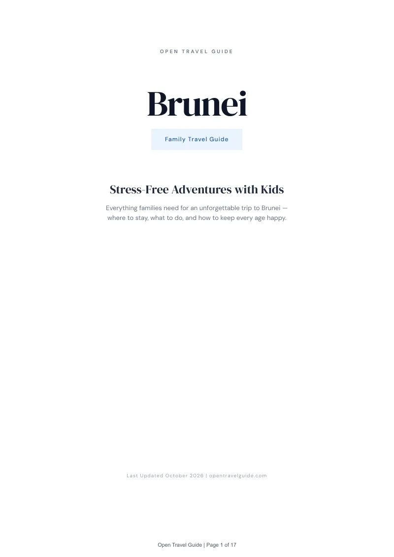 Brunei Family Travel Guide: Cover