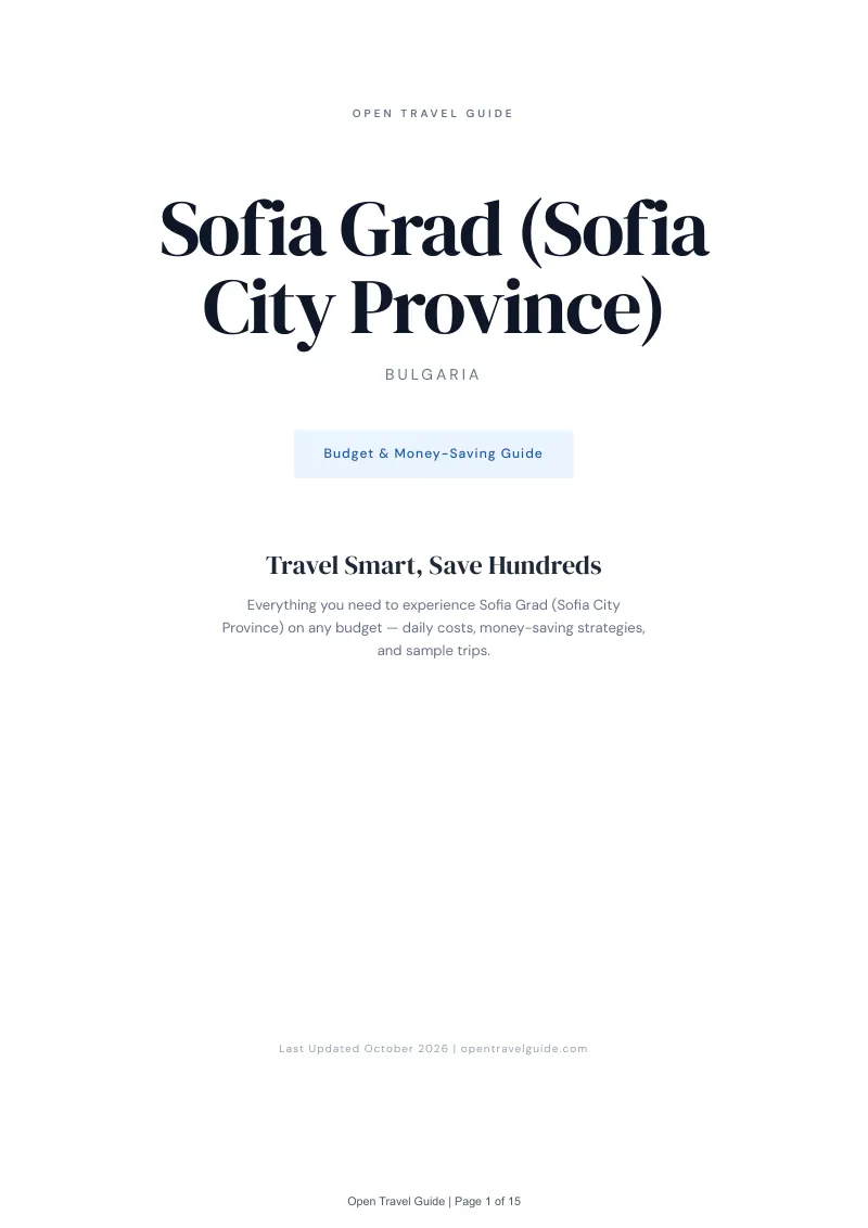 Sofia Grad Budget & Money-Saving Guide: Cover