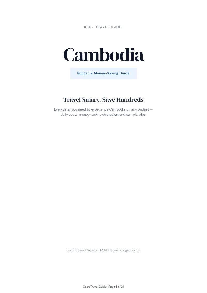 Cambodia Budget & Money-Saving Guide: Cover
