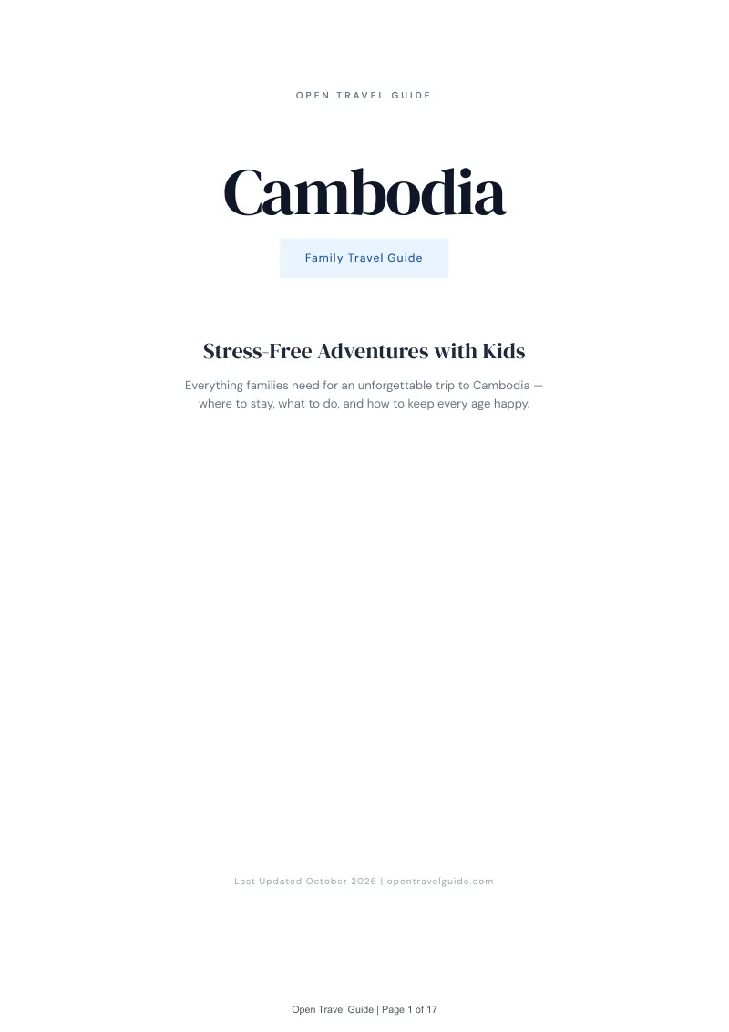 Cambodia Family Travel Guide: Cover