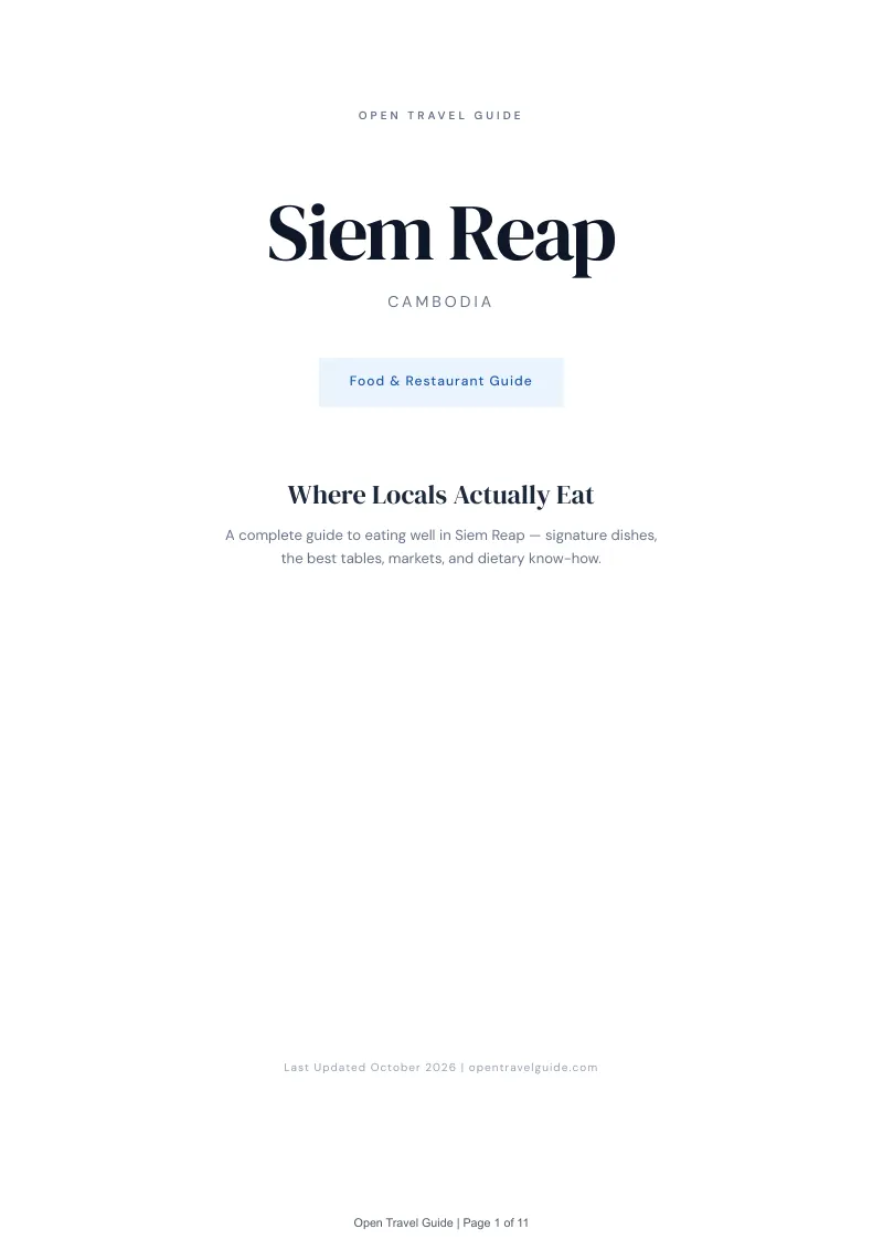 Siem Reap Food & Restaurant Guide: Cover