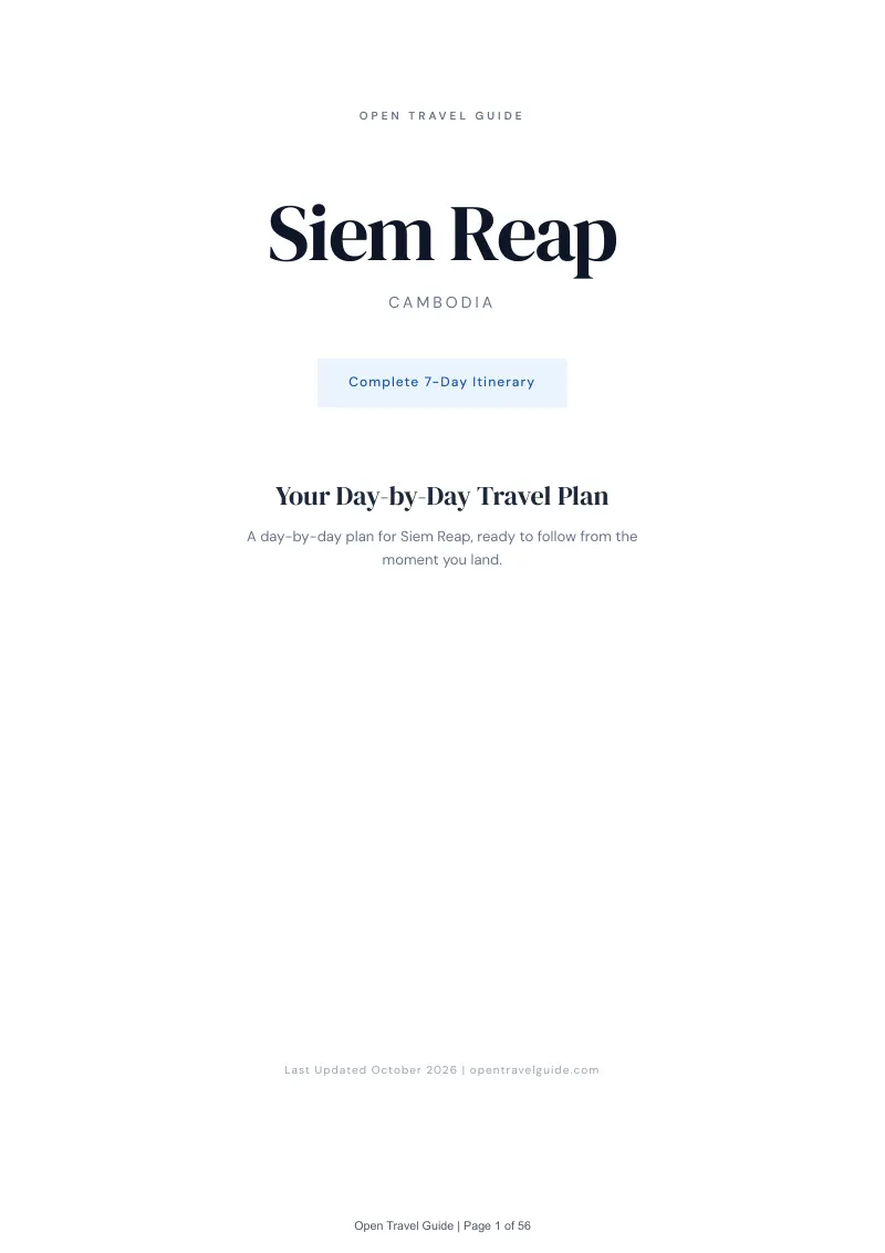 Siem Reap 7-Day Itinerary: Cover
