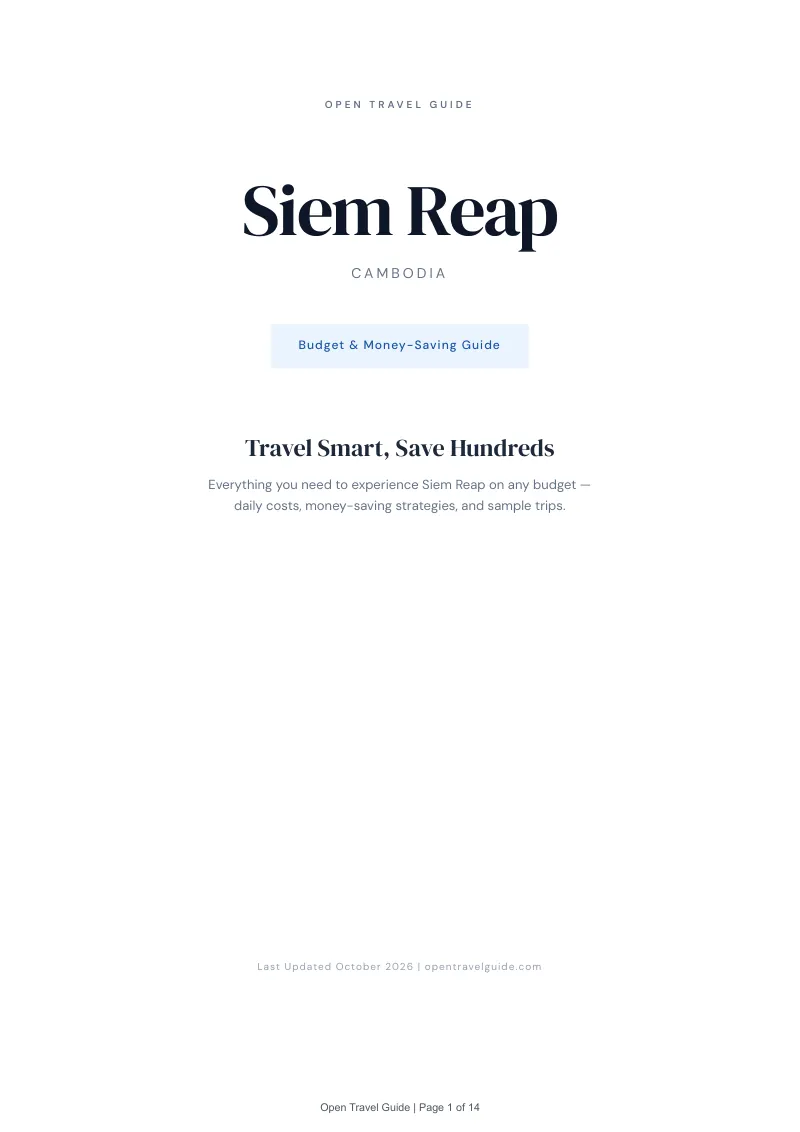 Siem Reap Budget & Money-Saving Guide: Cover