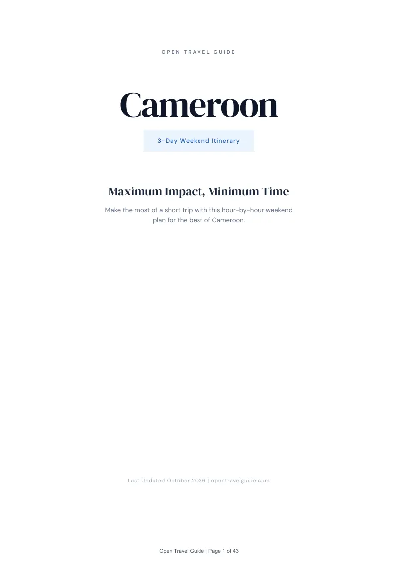 Cameroon 3-Day Weekend Itinerary: Cover