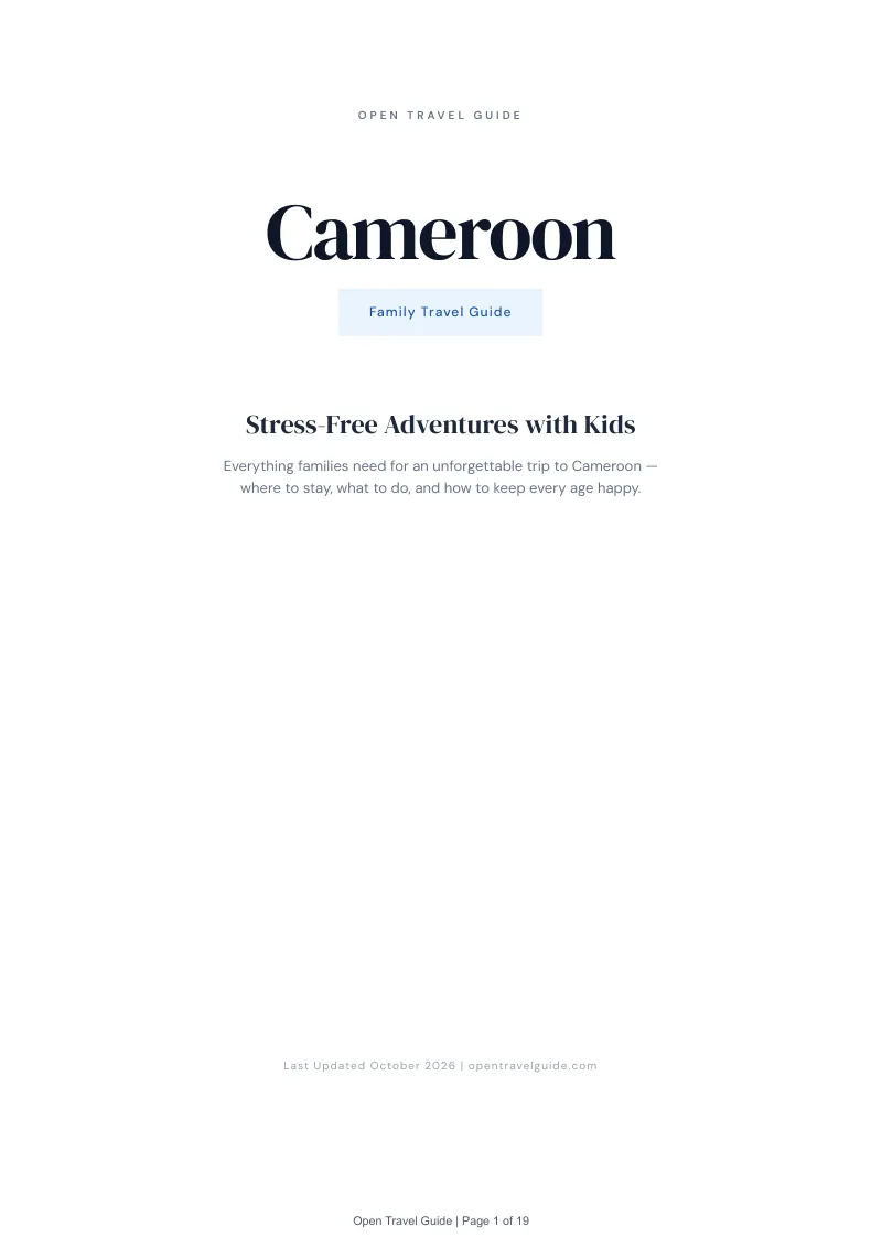 Cameroon Family Travel Guide: Cover