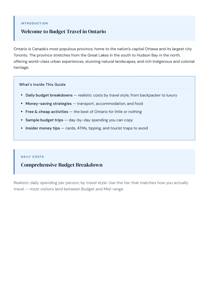 Ontario Budget & Money-Saving Guide: Comprehensive Budget Breakdown