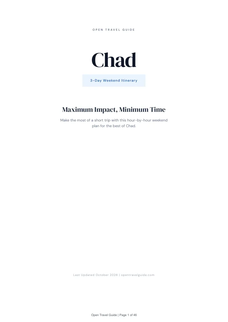 Chad 3-Day Weekend Itinerary: Cover