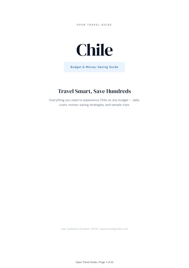 Chile Budget & Money-Saving Guide: Cover