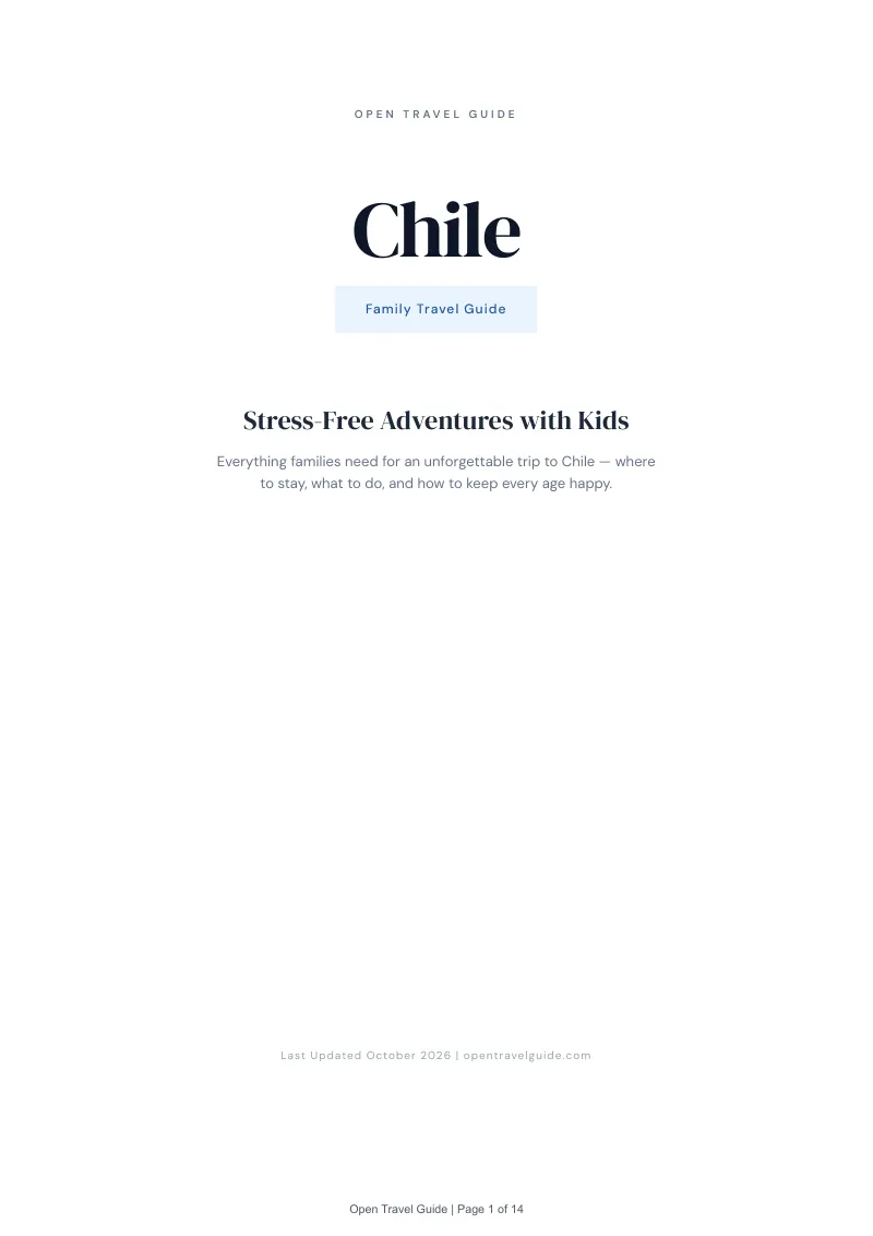 Chile Family Travel Guide: Cover
