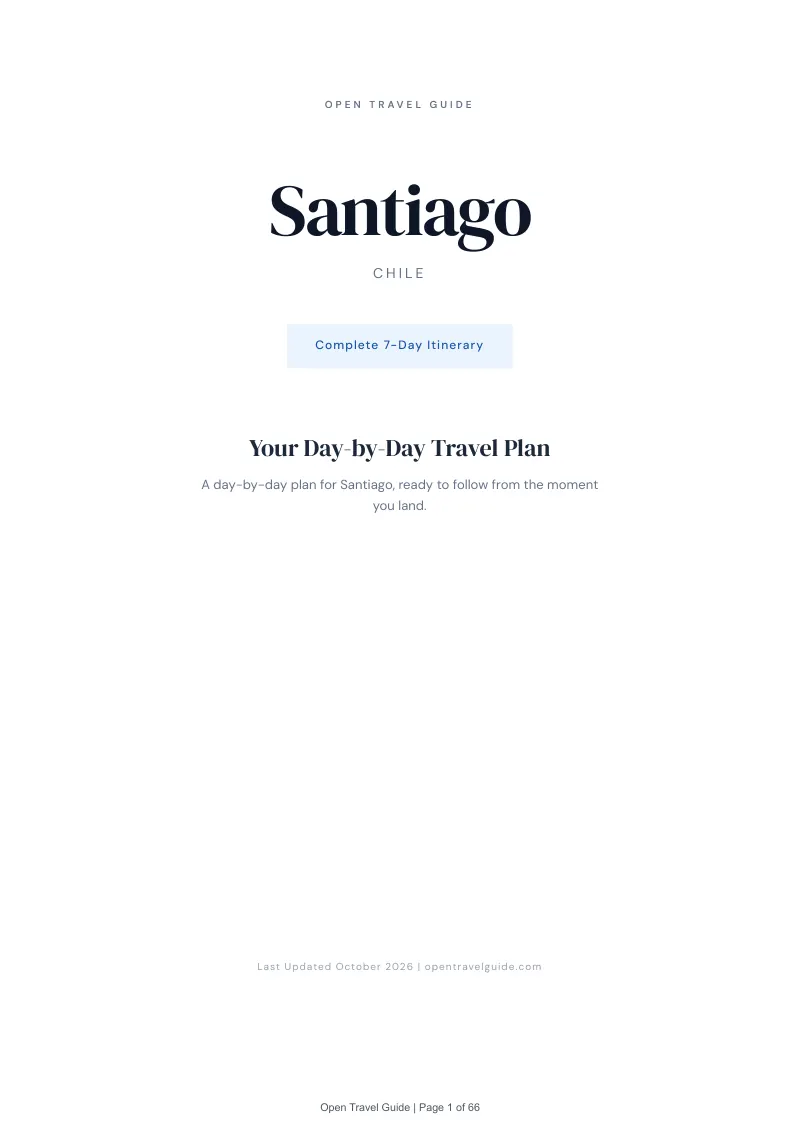 Santiago 7-Day Itinerary: Cover