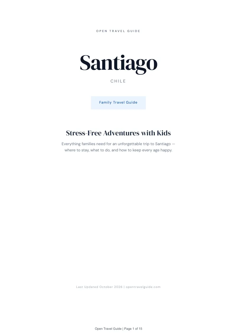 Santiago Family Travel Guide: Cover