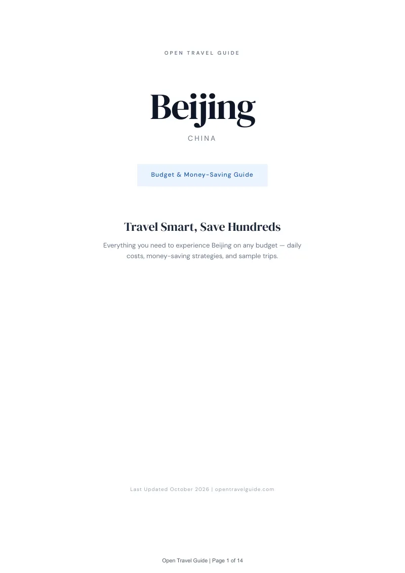 Beijing Budget & Money-Saving Guide: Cover