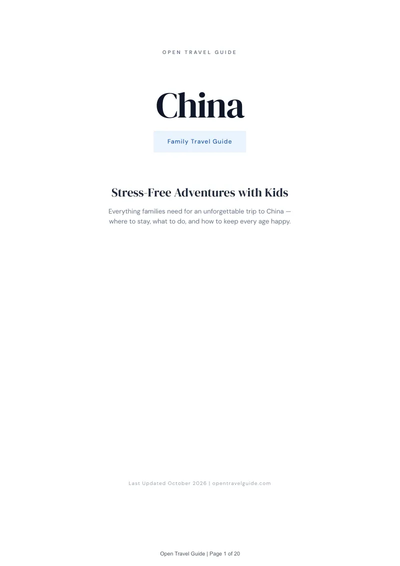 China Family Travel Guide: Cover