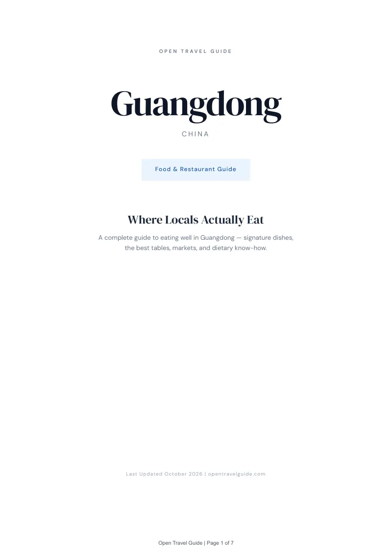 Guangdong Food & Restaurant Guide: Cover