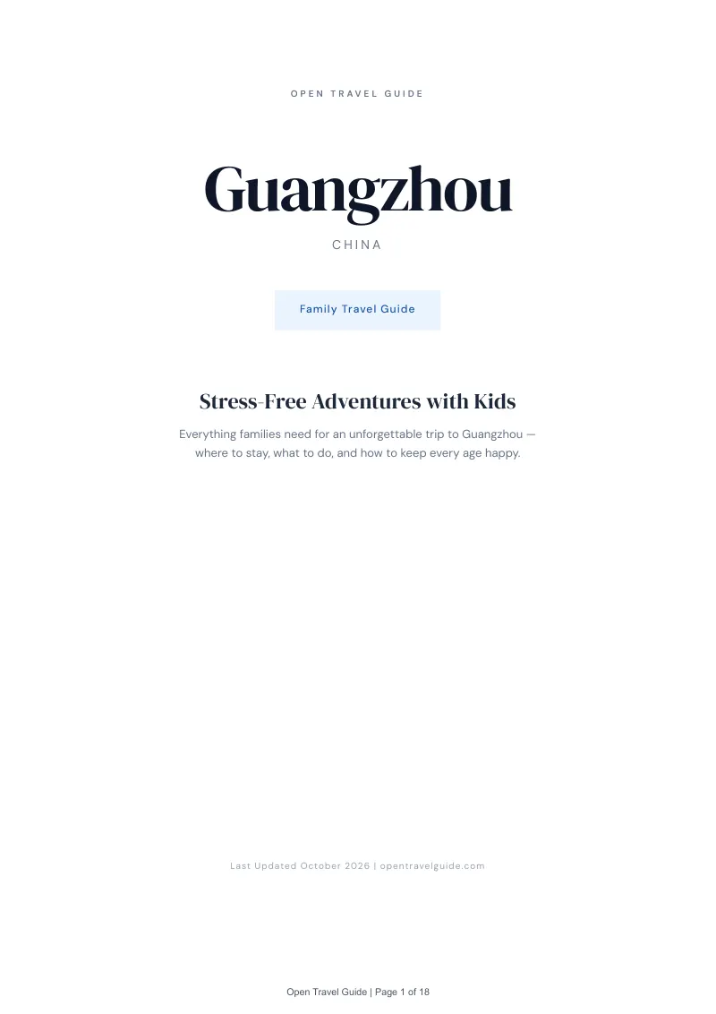 Guangzhou Family Travel Guide: Cover