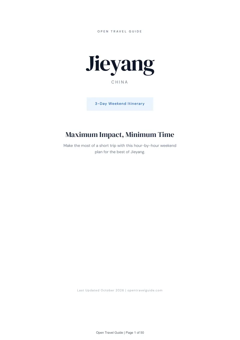 Jieyang 3-Day Weekend Itinerary: Cover