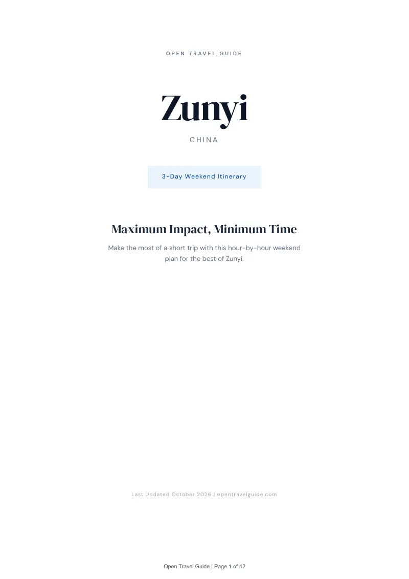 Zunyi 3-Day Weekend Itinerary: Cover