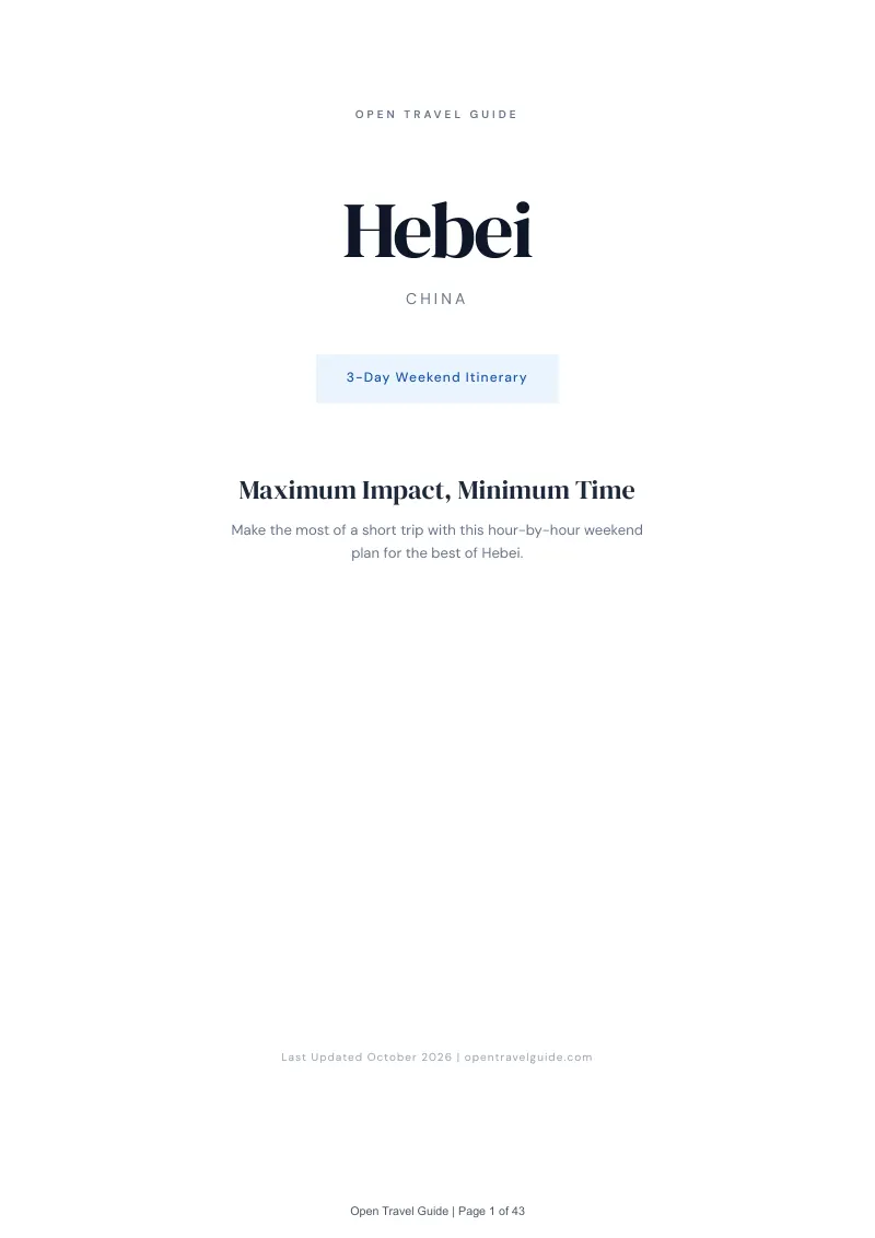 Hebei 3-Day Weekend Itinerary: Cover