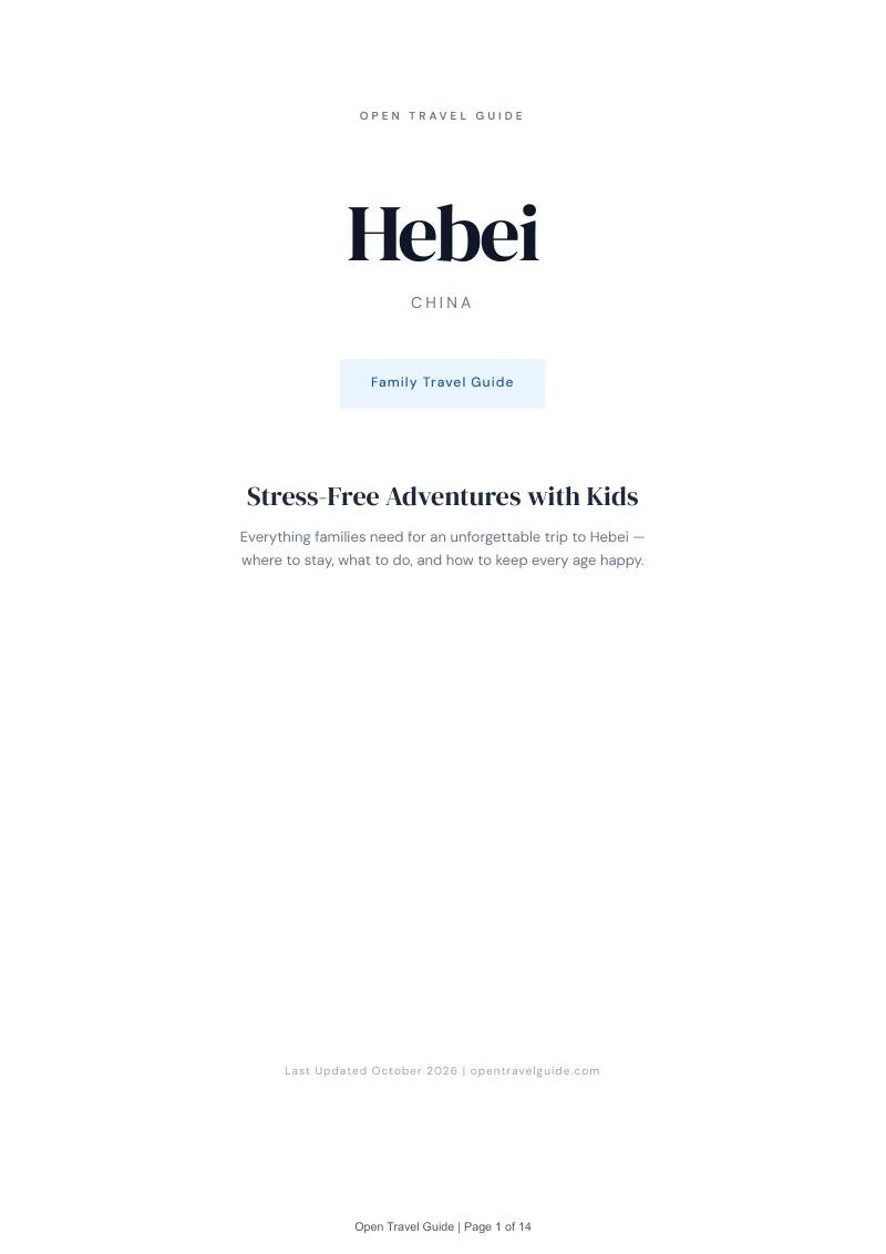 Hebei Family Travel Guide: Cover