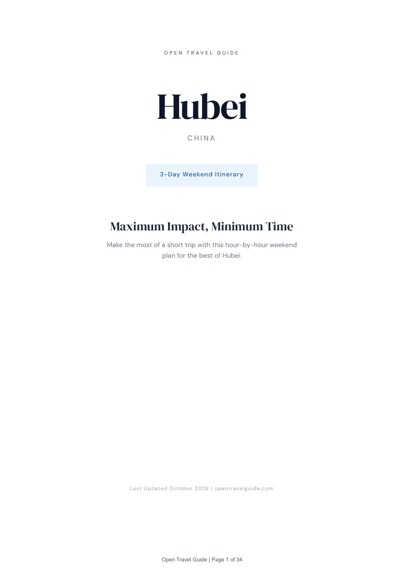 Hubei 3-Day Weekend Itinerary: Cover