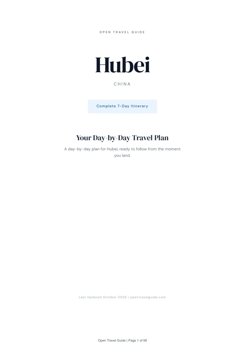 Hubei 7-Day Itinerary: Cover