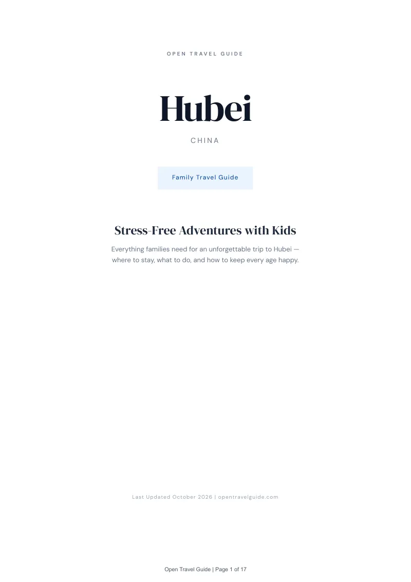 Hubei Family Travel Guide: Cover