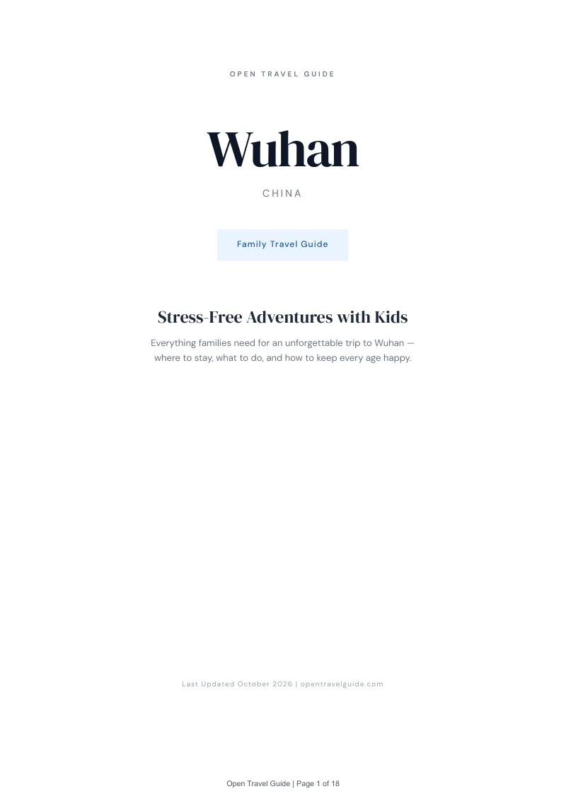 Wuhan Family Travel Guide: Cover