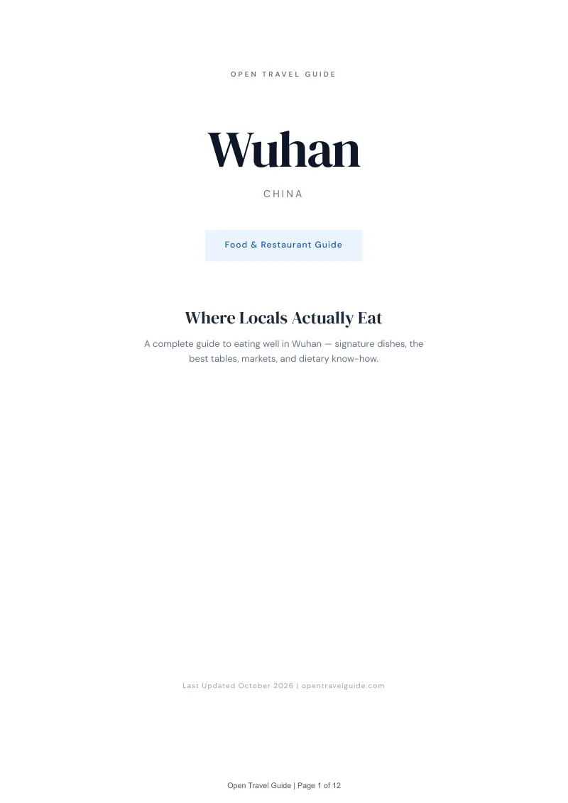 Wuhan Food & Restaurant Guide: Cover