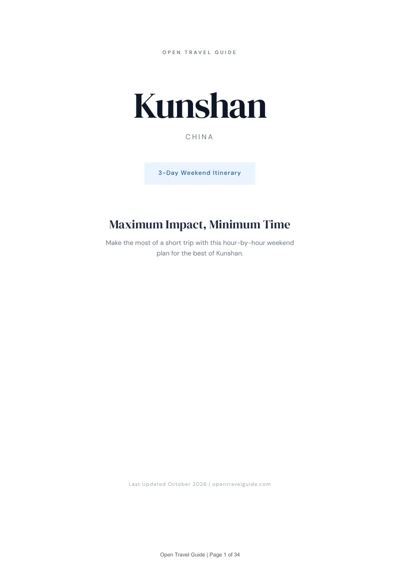 Kunshan 3-Day Weekend Itinerary: Cover