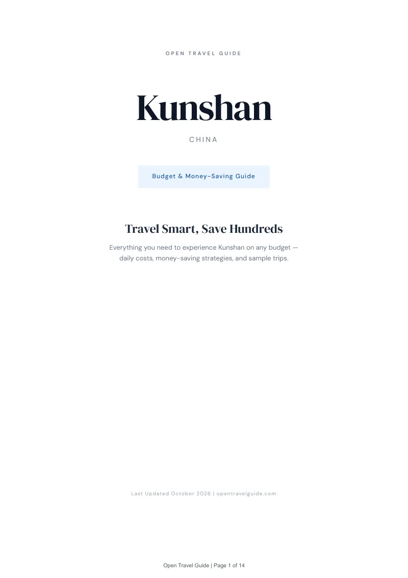 Kunshan Budget & Money-Saving Guide: Cover