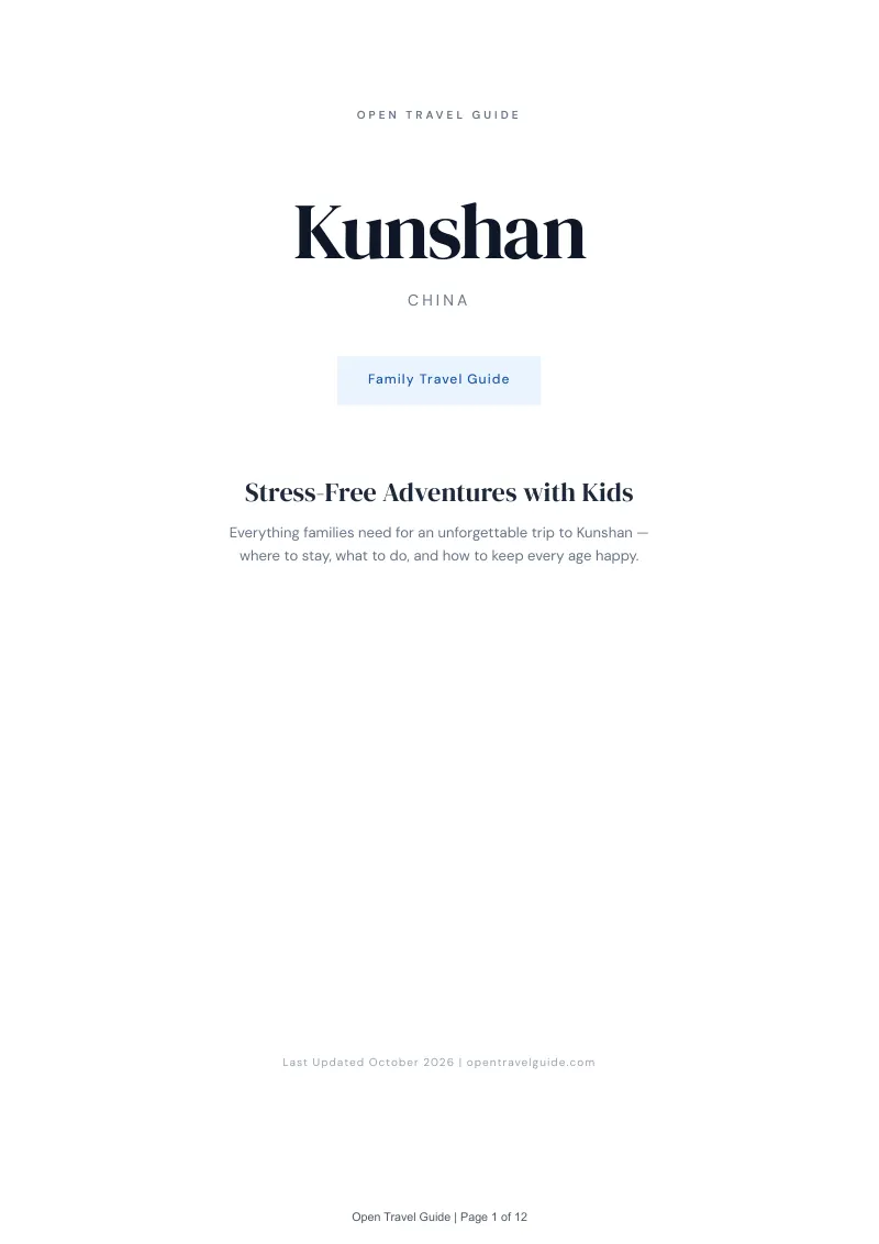 Kunshan Family Travel Guide: Cover