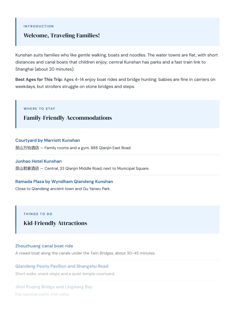 Kunshan Family Travel Guide: Kid-Friendly Attractions