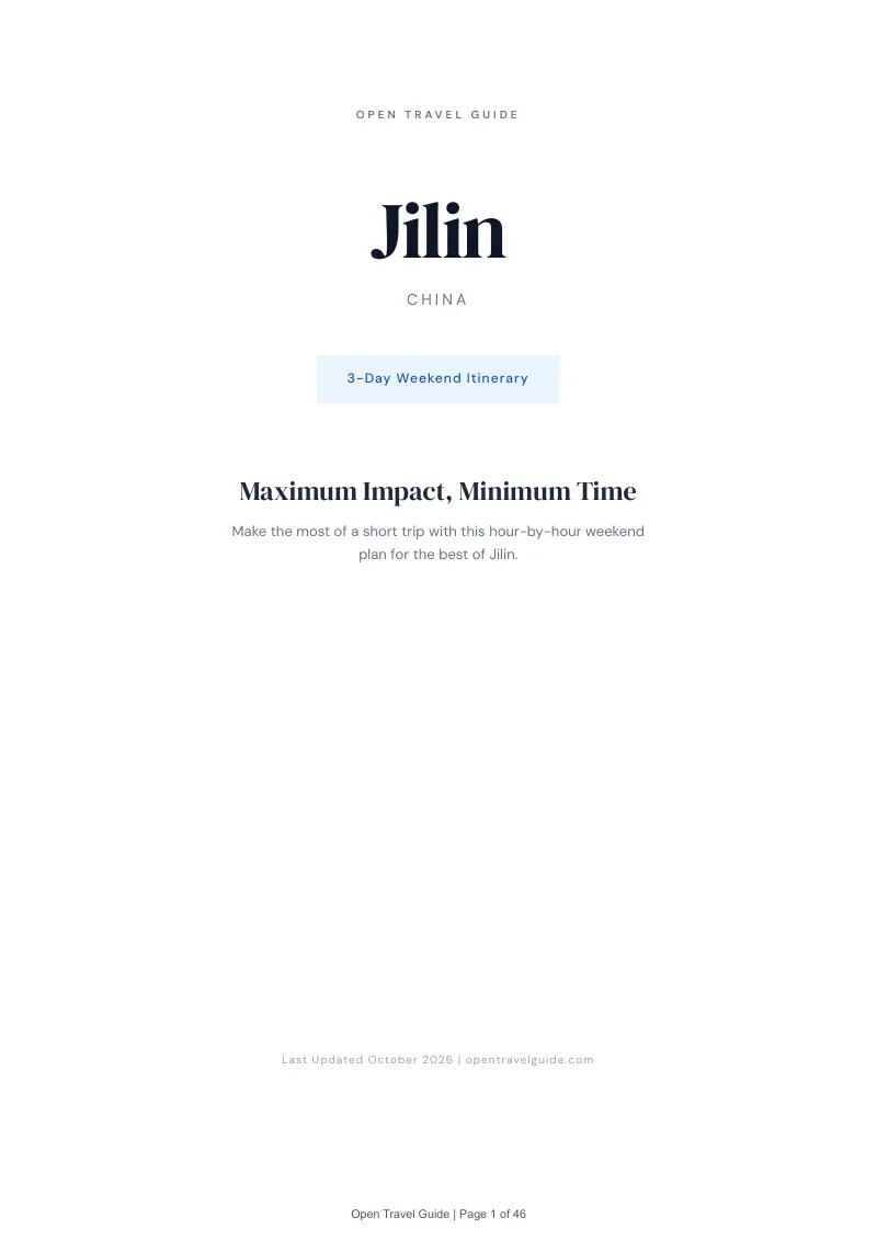 Jilin 3-Day Weekend Itinerary: Cover