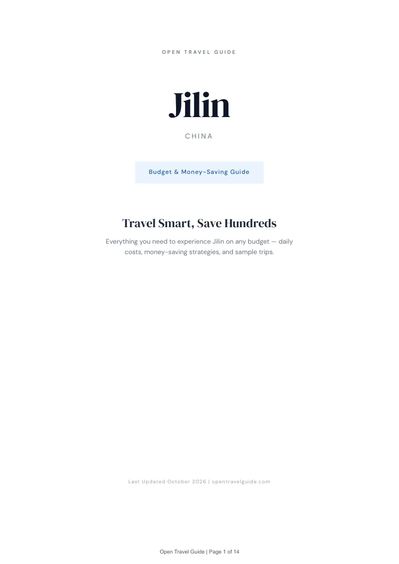 Jilin Budget & Money-Saving Guide: Cover