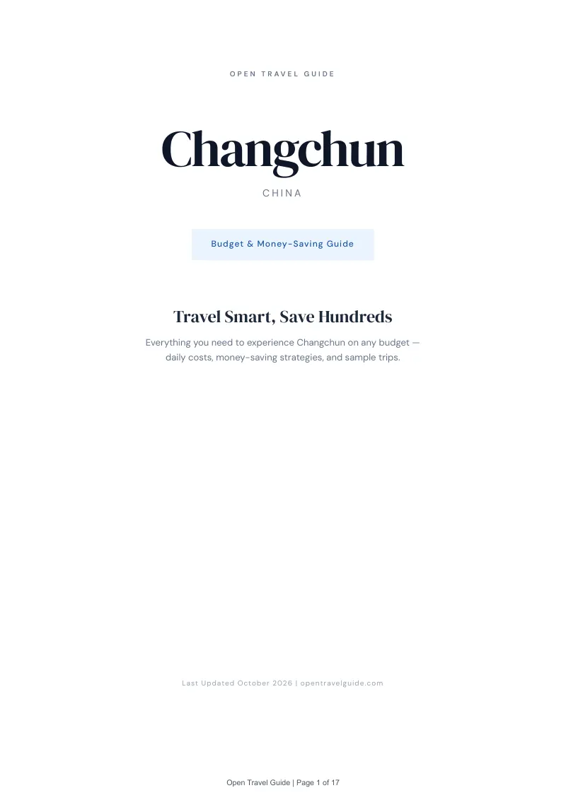 Changchun Budget & Money-Saving Guide: Cover