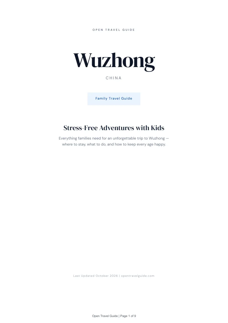 Wuzhong Complete Travel Bundle: Family guide · Cover